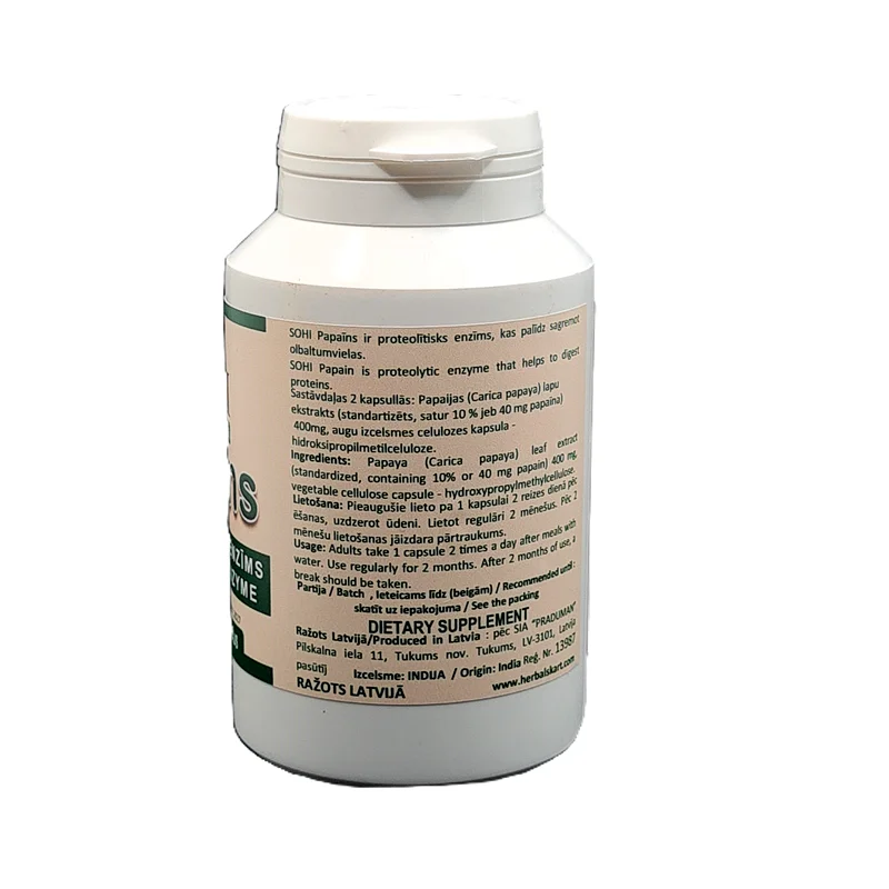 Papaīns - SOHI Premium Natural Wellness
